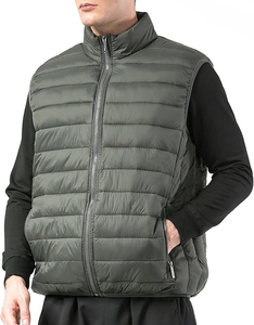 Chaleco Acolchado de Lona para Hombre, Económico, de Moda, Personalizable, de Alta Calidad, Impermeable, Transpirable, Ecológico, de Secado Rápido, para Invierno - Product Image 3