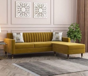 Conjunto de sofás seccionales modernos en forma de L, tapizados en tela, conjunto de sofás de lujo, conjunto de sofás para sala de estar, muebles para uso en casa o villa. - Product Image 1