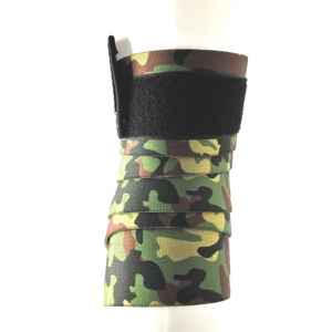 Bandes de compression pour genoux robustes et flexibles en nylon 40 % élasthanne, antibactériennes, respirantes, légères, avec fermeture auto-agrippante - Product Image 3