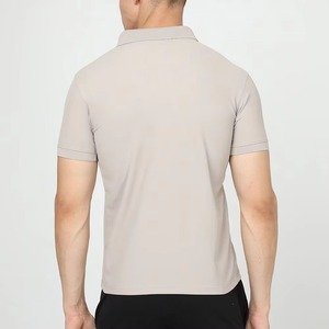 เสื้อเชิ้ตแขนสั้นคอสูงผู้ชาย ทรงปกติ ผ้าถัก ระบายอากาศได้ดี ผ้าฝ้าย 100% ทรงโอเวอร์ไซส์ ตัดต่อสีตัดกัน - Product Image 2