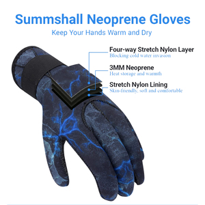 Gants thermiques épais en néoprène durable pour la plongée sous-marine, la plongée libre, la pêche sous-marine, les sports nautiques d'hiver, protection des mains - Product Image 3
