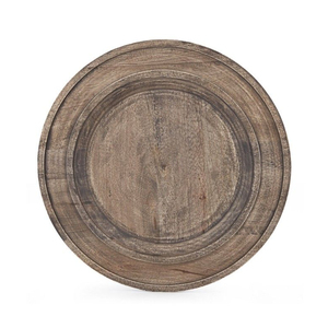 Assiette plate ronde en bois, design minimaliste fait main, couleur unie, vaisselle et assiettes, décoration de table à manger - Product Image 6