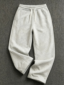 <b>Men's</b> casual athletic <b>trousers</b>, <b>summer</b> jogging <b>trousers</b>, loose straight leg design side pockets, drawstring elastic waistband - Product Image 6