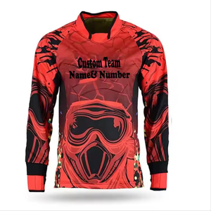 Custom <b>Paintball</b> Jersey Long Sleeve Breathable Mesh Panels Quick Dry Moisture Wicking Fabric - Product Image 2