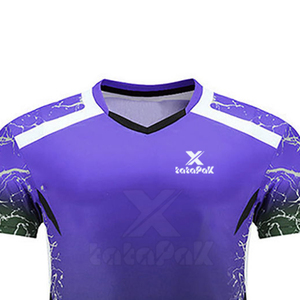 Tenue de tennis professionnelle pour hommes, comprenant un maillot et un short, 100% polyester, respirant et à séchage rapide, pour l'entraînement et la compétition - Product Image 4