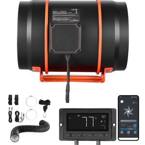 Kit Ventilatore Inline da 8 Pollici 807 CFM con Filtro al Carbone, Controllo PWM a 10 Velocità e App per Scarico, Irrigazione, Idroponica - Product Image 1