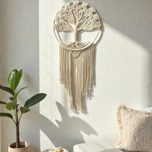 Beautiful Tree <b>Macrame</b> Wall <b>Art</b> Perfect For Yoga Room Meditation Corner And Calm Interior Styling Handcrafted From India - Product Image 4