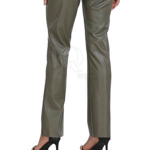 กางเกงหนังเอวสูงทรงเข้ารูปยืดได้ เหมาะสำหรับใส่ลำลอง สไตล์ออฟฟิศ และงานกลางคืน - Product Image 6