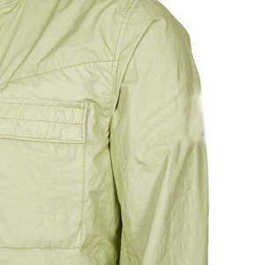 Veste coupe-vent légère à capuche pour homme, fermeture éclair intégrale, coupe-vent, vert clair uni, vêtements de sport - Product Image 6