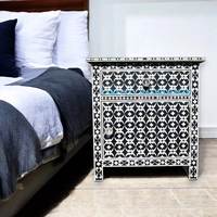 Tabouret décoratif en os incrusté, fait main, motif mosaïque, mobilier de luxe moderne, art antique, pour salon, rangement, Bar Mitzvah