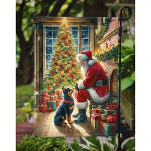 Lancashire Heeler Santa Claus Garden Flag Multicolor Decorativo Yard Banner para Patio Artwork Buzón Bandera para Flower Beds Yard - Product Image 3