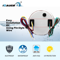 110mm 12V 24V électrique 3 en 1 GPS compteur de vitesse 0-120 KMH MPH tachymètre niveau de carburant blanc LED noir façade voiture jauge marine