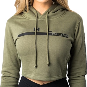 Sweat à capuche pour femme, sweat-shirt design personnalisé de haute qualité, haut court - Product Image 2