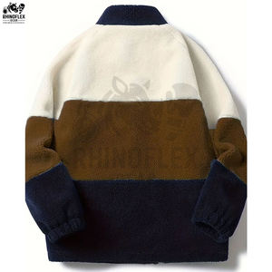 Chaqueta de invierno para hombre con diseño gráfico personalizado OEM, chaqueta de piel de oveja teñida lisa, chaquetas de cuero para hombre, chaqueta Sherpa. - Product Image 5