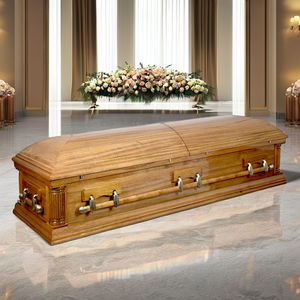 CKT2002 Heritage Ataúd de madera maciza de estilo norteamericano de alta calidad Ataúdes Acabado de alto brillo Garantía de 3 años-Funeral al por mayor - Product Image 2