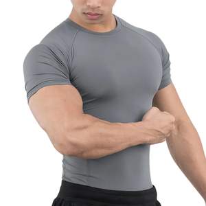 Camiseta Deportiva de Compresión para Hombre, Personalizada, al por Mayor, de Manga Corta, Secado Rápido, Transpirable, Antibacteriana, para Entrenamiento, Running, Fitness - Product Image 5