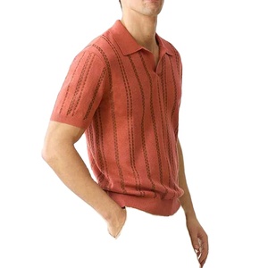 Camisetas Polo Casuales de Punto para Hombre, Corte Ajustado, Moda de Verano, Camisetas de Punto a Rayas, Manga Corta 2026 - Product Image 2