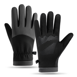 Guantes Deportivos de Invierno para Exteriores, Completos, de Material PU, Compatibles con Pantalla Táctil, Unisex, Rosa Claro con Almohadillas de Agarre Negras - Product Image 2