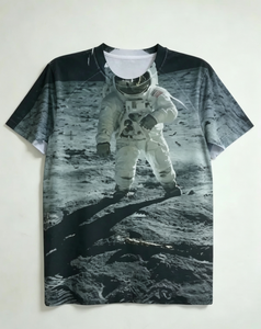 T-shirt en coton tricoté 100% personnalisé avec impression par sublimation 3D intégrale, séchage rapide, coupe ample, respectueux de l'environnement - Product Image 1