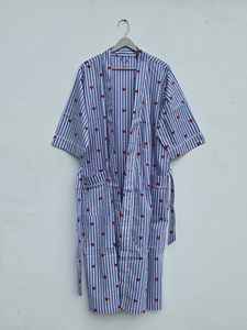 Indian Print Floral Cotton <b>Kimono</b> Robe <b>Women</b> Loungewear Boho Lounge Outfit - Product Image 6