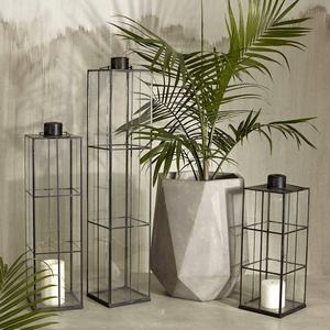 Metal & Glass <b>Lantern</b> Antique Finish Factory Direct Iron <b>Black</b> Powder Coated Finish Christmas Valentine's Day Modern Design - Product Image 2