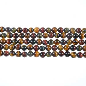 ลูกปัดไทเกอร์อายหลากสีทรงกลม เรียบเนียน ทำจากอัญมณีธรรมชาติ สำหรับทำเครื่องประดับ ขายส่งจำนวนมาก - Product Image 5