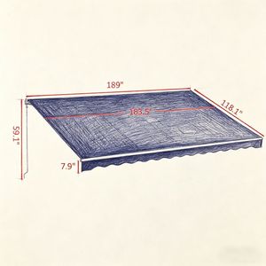 Tenda da Sole Retrattile con Telaio in Alluminio 4M Estensibile Protezione UV Tettoia Antipioggia con Funzione Antivento per Terrazze - Product Image 4
