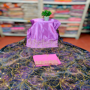 Hot Selling 100% <b>Silk</b> Beads and Floral Jacquard <b>Fabric</b> Somali Fransawi Sequence Dirac for Women's Celebrations Girls' Weddings - Product Image 6