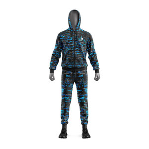 Custom OEM ODM Lightweight Men's Breathable Regular Fit 2 in 1 Hooded Tracksuits Custom Printed Spring Wear Plain Dyed Sets - Product Image 1