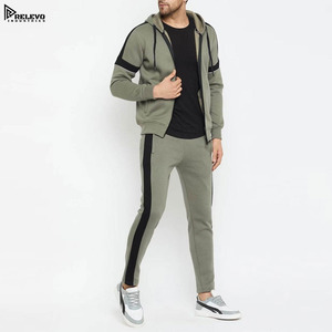 Fabricant en gros – Ensemble décontracté 2 pièces pour homme, hiver, grande taille, à capuche, imprimé, 100 % coton, léger, taille élastique - Product Image 3