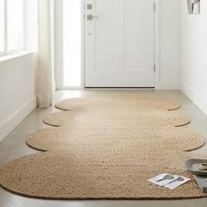 Hot Sale Latest Stylish Modern <b>Oval</b> Jute Area <b>Rug</b> Set Braided Flat Pile Rubber Backing Non Slip For Hallway Home Use - Product Image 3