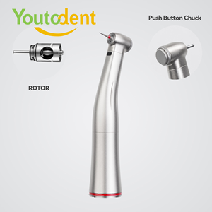 Manipolo Contrangolo Super <span class=keywords><strong>Max</strong></span> X95L con Anello Rosso per Aumento Velocità 1:5, Fibra Ottica <span class=keywords><strong>e</strong></span> Corpo in Acciaio Inox-Titanio per Frese FG - Product Image 3