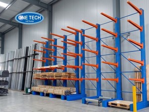 One Tech High quality Industrial Cantilever <b>Racking</b> Powder Coated Steel High Capacity Space Saving for Steel Bar <b>Storage</b> - Product Image 4