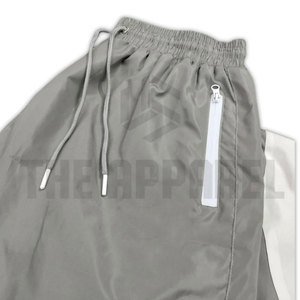 Custom <b>Men's</b> Breathable Nylon Tracksuit Shorts Set Solid Pattern Two-Piece Jogger with Zip Jacket Tracksuits for <b>Men</b> - Product Image 5