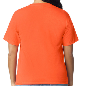Camiseta de Mujer Naranja de Algodón Suave, Informal, de Manga Corta, Cómoda, Básica, Ropa de Moda, Ropa Personalizada al por Mayor - Product Image 5
