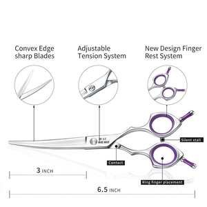 Ciseaux de coiffure professionnels 2026 : Ciseaux droits et ciseaux effilants pour salon de coiffure et barbier - Product Image 3
