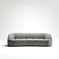 Luxuriöses Ecksofa mit quadratischem Holzrahmen, 3-Sitzer, vertikale Kanalsteppung, aufblasbares, wandelbares Design, Schaumstoffgefüllt, moderner Stil