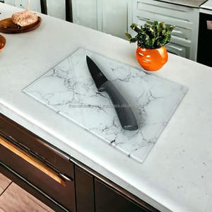 Elegant Marble Chopping Board With Gold Trim Detailing Making It A Premium <b>Gift</b> For <b>Cooking</b> And Baking Lovers - Product Image 2