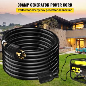 Cavo di prolunga per generatore da 40 piedi, calibro 10, con spina NEMA 5-15P, terminale maschio CA e cavo SJTW da 30 Amp con grado di protezione IP44 - Nuovo Modello - Product Image 2