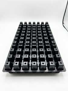 Bandeja de Plástico Rectangular Reutilizable de 50 Celdas para Semilleros, Plato de Cultivo Hidropónico, Bandeja de Propagación de PET Negra para Cultivo de Semillas - Product Image 4