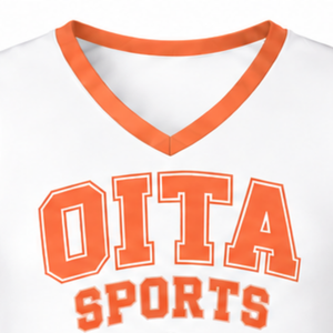 <b>Orange</b> Cheerleading Uniform <b>Top</b> Sleeveless V Neck Athletic Dance Team Practice Performance Sportswear Apparel - Product Image 3