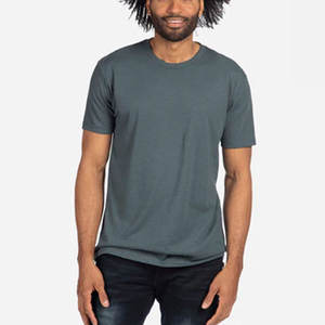 Camiseta lisa de algodón 100% para hombre, de gramaje pesado, con impresión y bordado personalizados. - Product Image 4