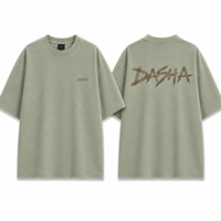 Kaos Rajut Katun 100% Digital Print Heavyweight Oversized Polos Wanita Pria Custom OEM Anti-Pilling