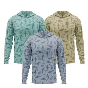 Sudadera con Capucha de Manga Larga para Hombre, Diseño Personalizado, Protección Solar UPF 50, Secado Rápido, Camisa de Pesca de Poliéster - Product Image 5