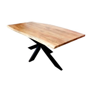 โต๊ะรับประทานอาหารไม้อะคาเซีย2024อุตสาหกรรมโต๊ะรับประทานอาหารไม้เนื้อแข็งเฟอร์นิเจอร์ขอบสดสำหรับห้องรับประทานอาหาร - Product Image 5