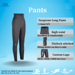 Combinaison de plongée 2 pièces pour femme en néoprène 1,5 mm avec fermeture éclair frontale, veste à manches longues et pantalon, protection UPF 50+, personnalisation OEM/ODM - Product Image 4