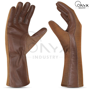 Gants de vol Nomex personnalisés avec logo, résistants au feu, en cuir véritable, tactiques, pour l'aviation, la chasse, les sports, la sécurité et le travail - Product Image 3