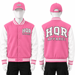 OEM ODM Breathable Vintage Custom Logo Men'<b>s</b> Winter Varsity <b>Jacket</b> - Product Image 5