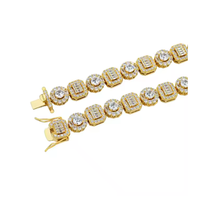 Chaîne de tennis en moissanite haute clarté, pendentif hip-hop bling, bijoux de mode unisexe, colliers et chaînes - Product Image 3