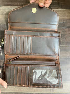 ¡Novedad de 2025! Bolso cruzado con flecos de girasol de cuero mecanizado a mano de dos piezas de gran capacidad para mujer con billeteras de pulsera triple de piel de vaca - Product Image 6